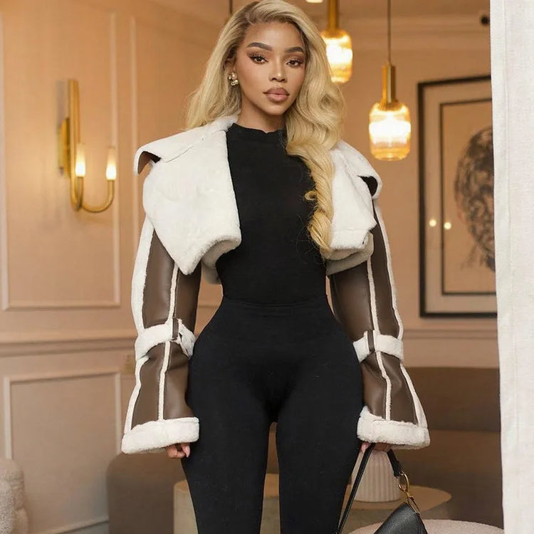 Lily Faux Cropped Jacket