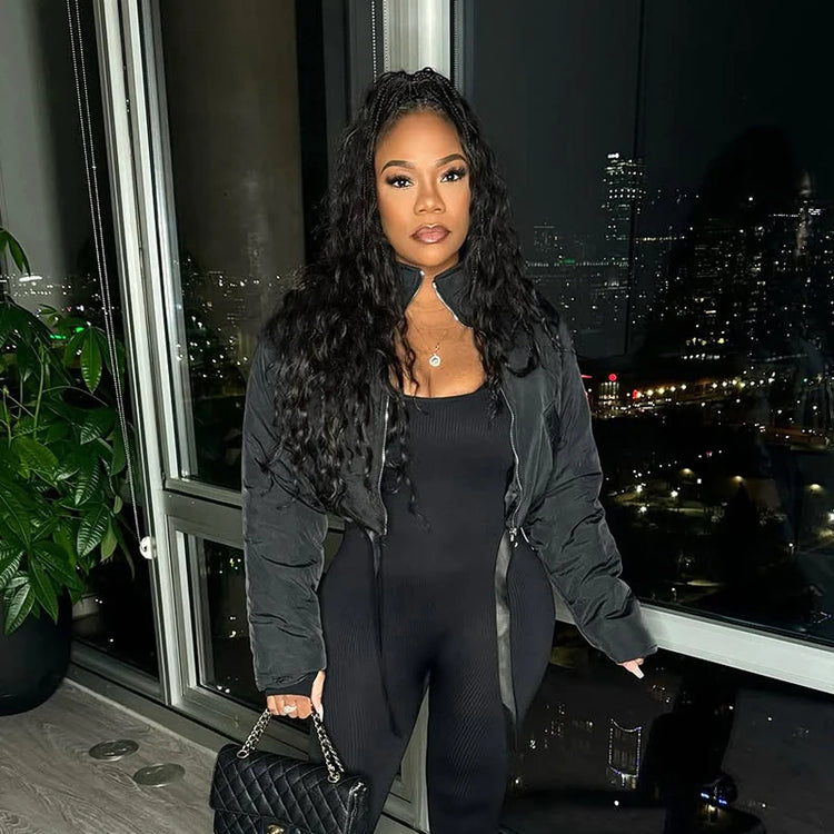 Cropped Bomber Jacket