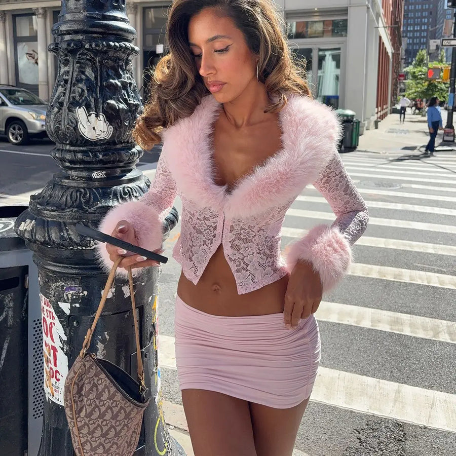 Ice Princess Faux Fur Top