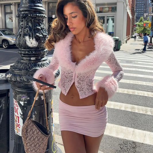 Ice Princess Faux Fur Top