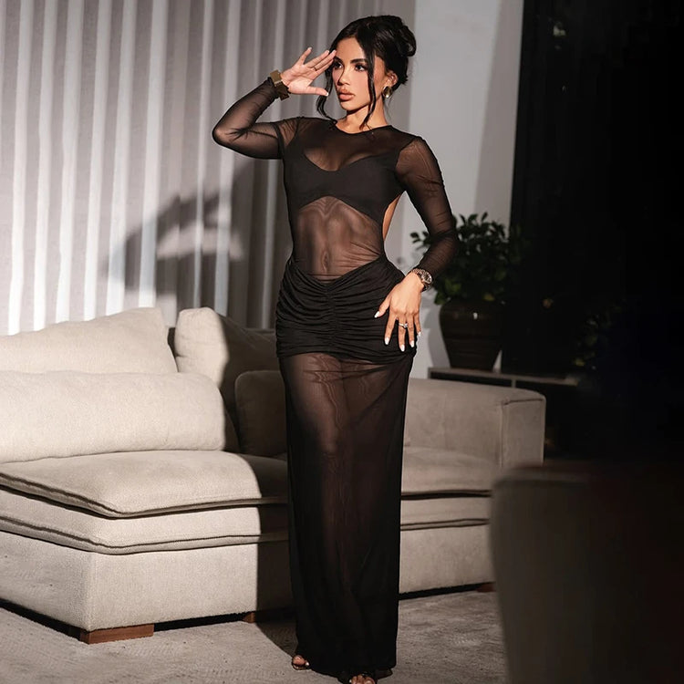 Lenny Mesh Maxi Dress