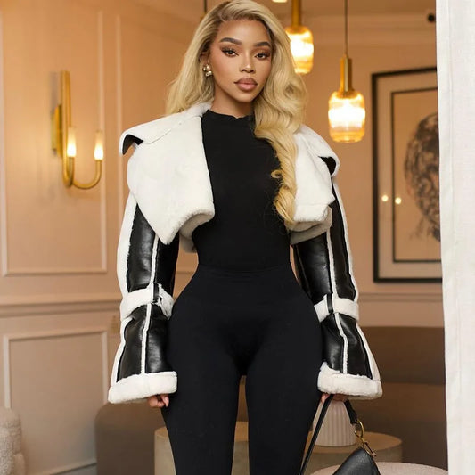 Lily Faux Cropped Jacket