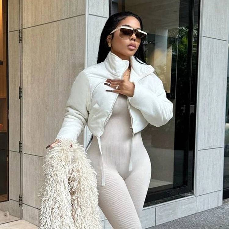 Cropped Bomber Jacket