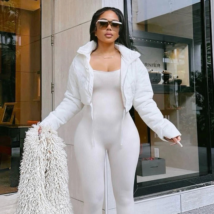 Cropped Bomber Jacket